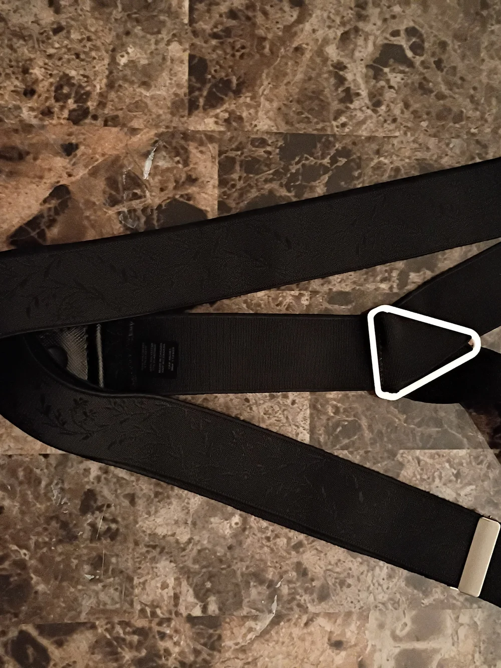 Black Men’s Black Suspenders with Silver Hardware